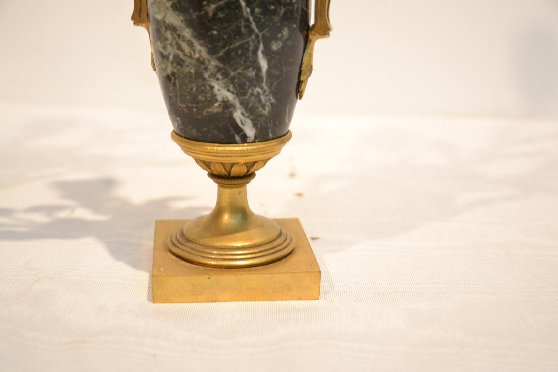 Pair Of French Bronze & Marble Candelabras