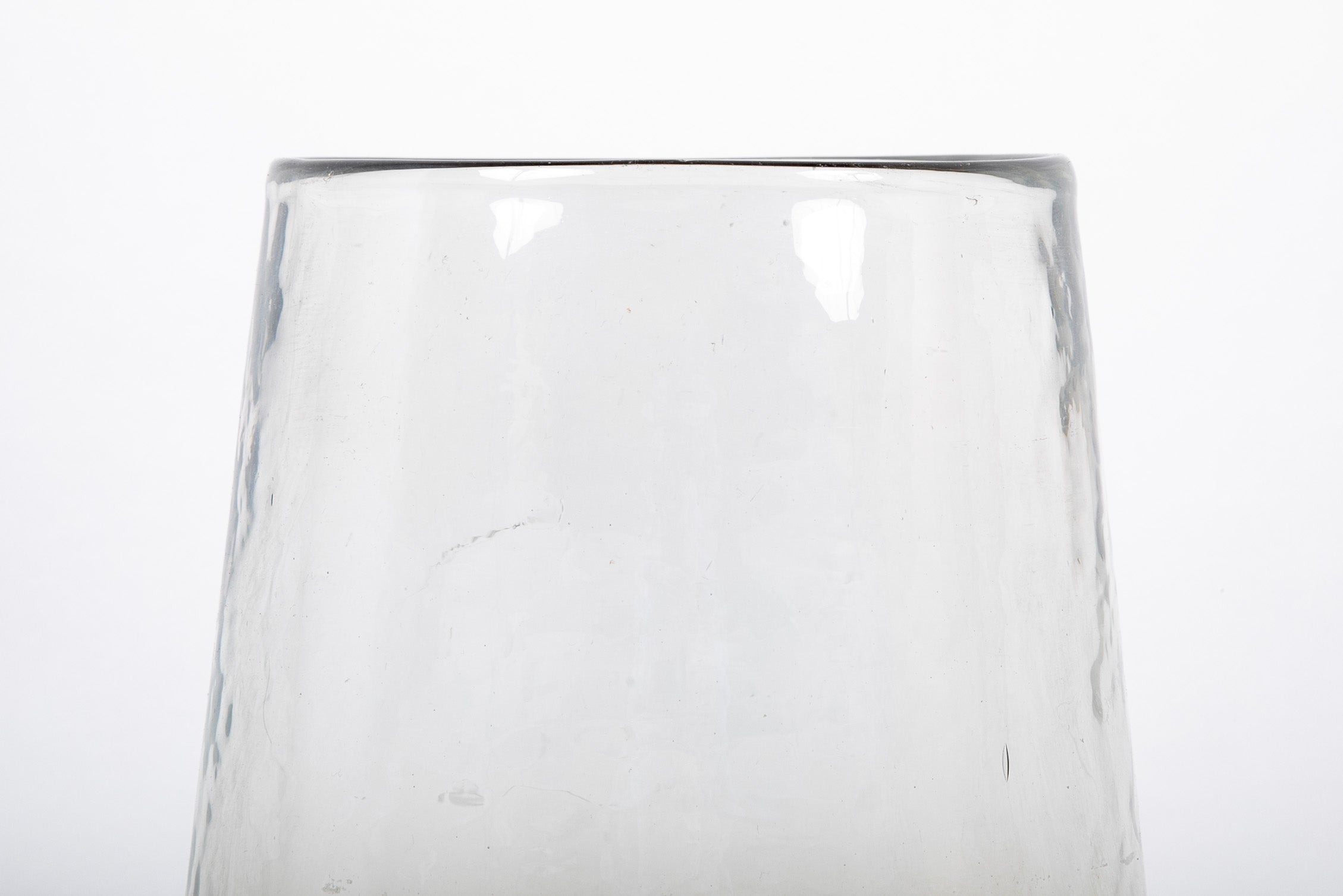 Pair of 20th Century Tapered Baluster Form Mottled Glass Vases