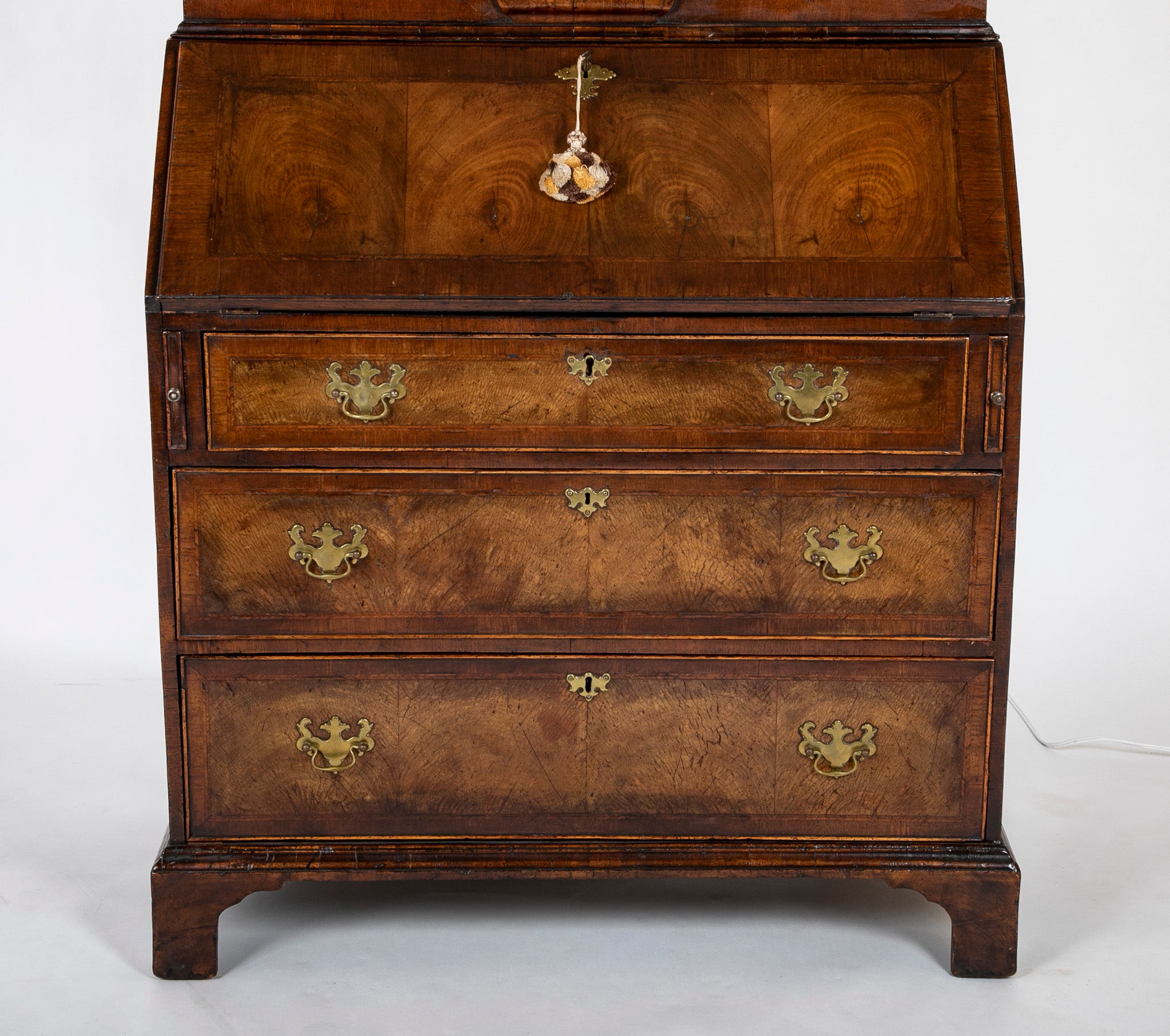 Queen Anne Two Part Walnut Secretary Desk