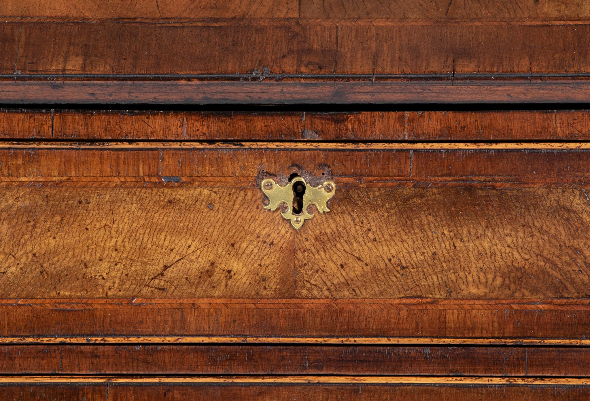 Queen Anne Two Part Walnut Secretary Desk