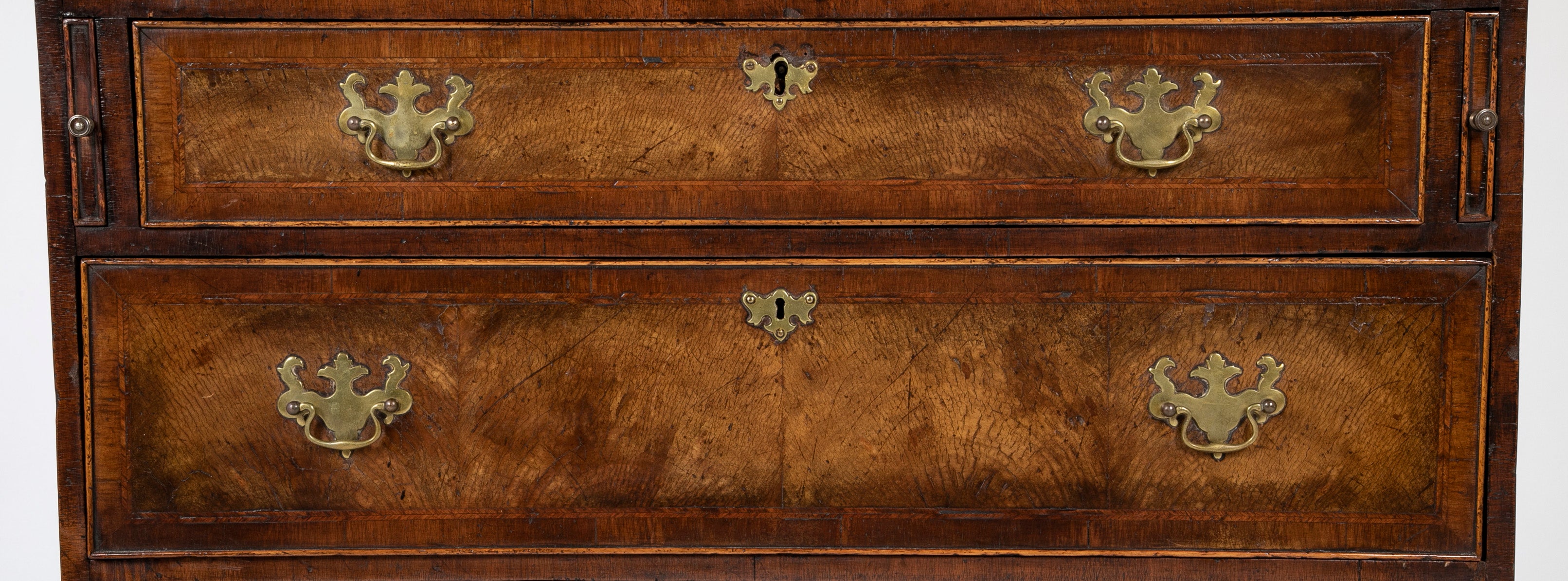 Queen Anne Two Part Walnut Secretary Desk