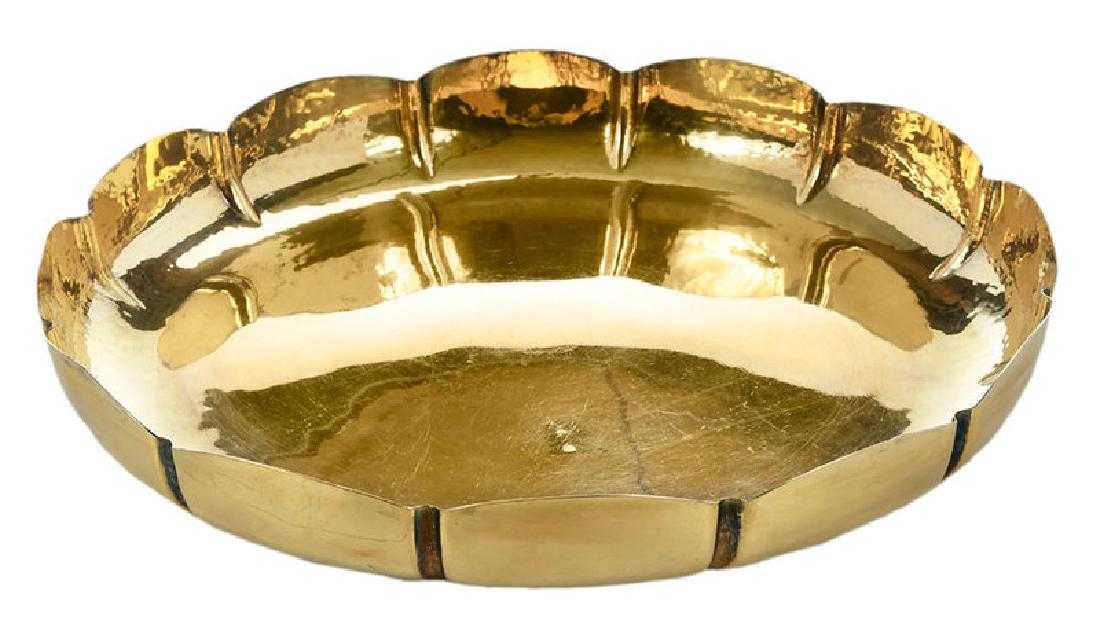 Scalloped Silver Gilt Bowl
