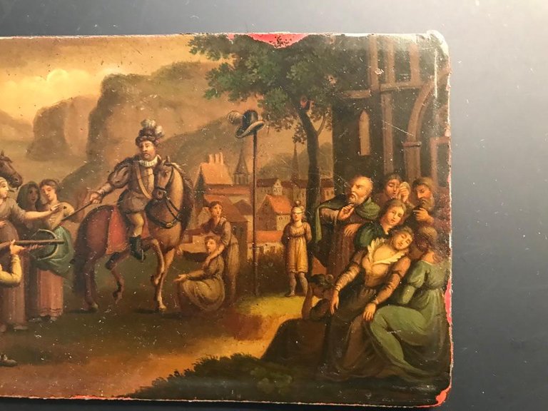 Swiss Oil Painting of the Legend of William Tell