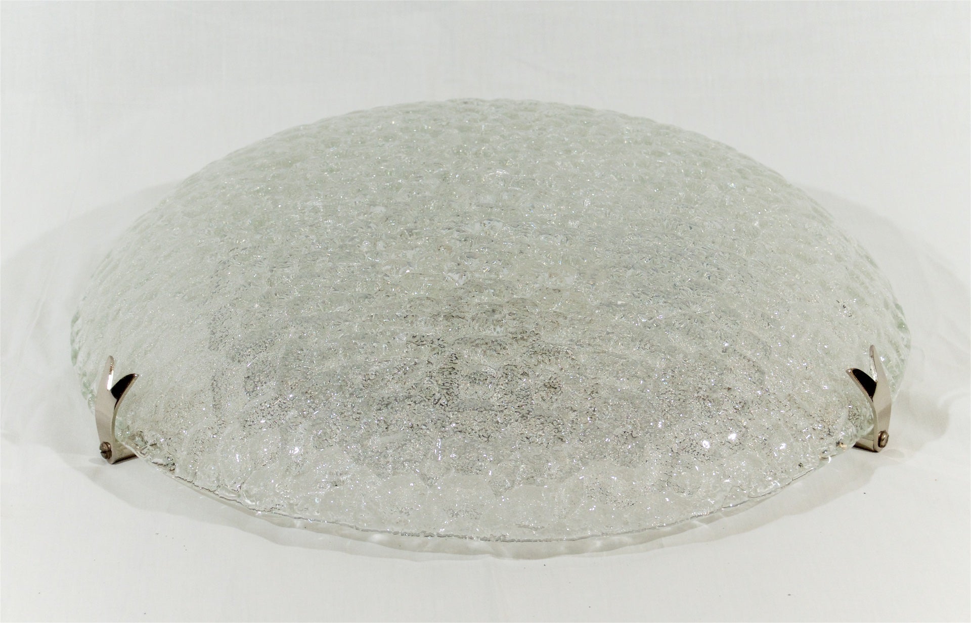 Well Textured Flush Mount with Chrome Hardware by Hustadt Leuchten