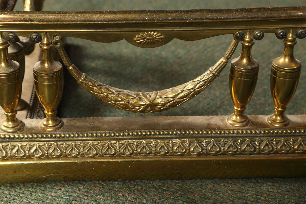 19th Century Bronze Fire Fender