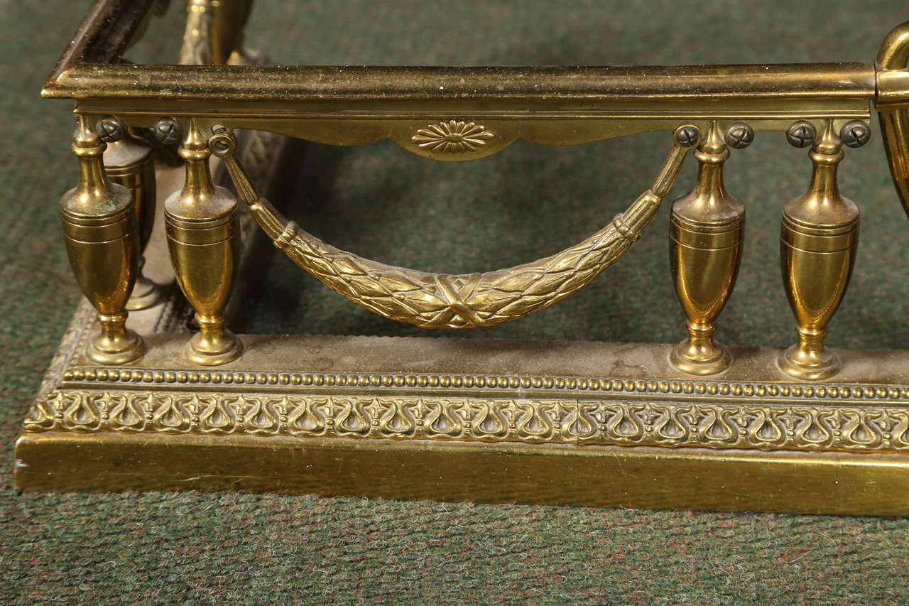 19th Century Bronze Fire Fender