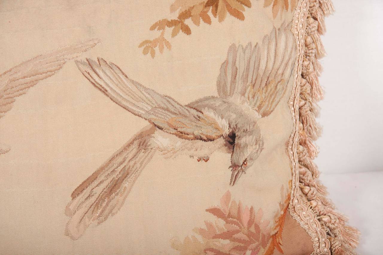 Three French Aubusson Tapestry Pillows