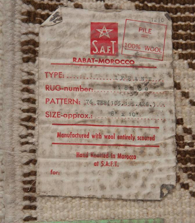 Moroccan Hand Knotted Wool Rug
