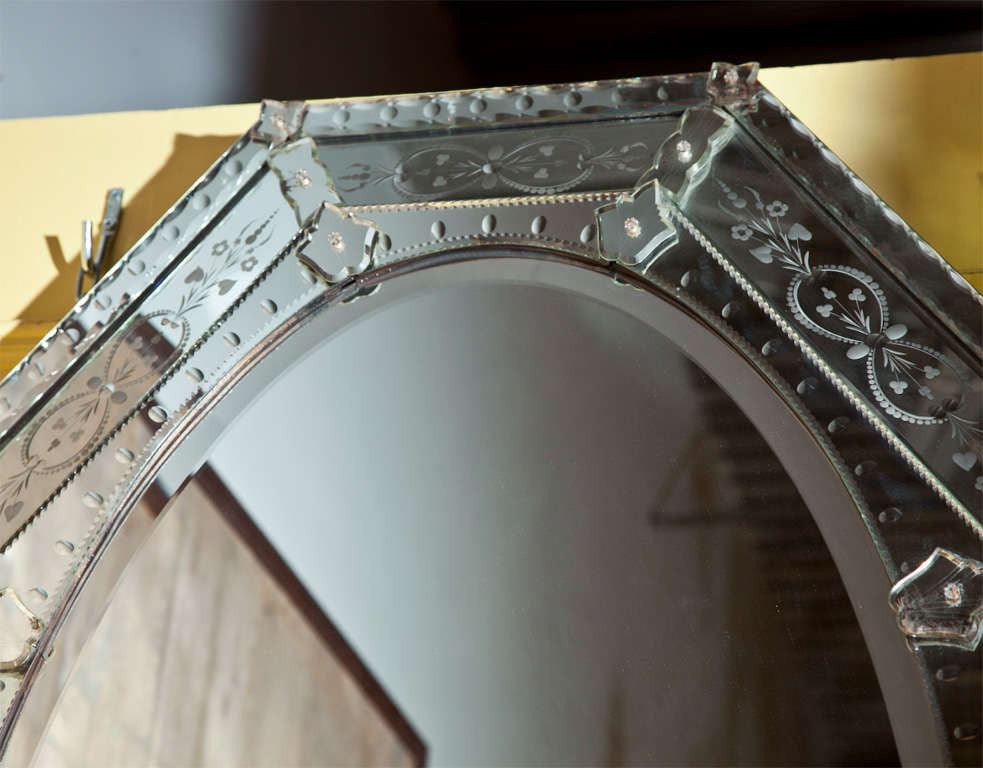 Octagonal French Deco Mirror