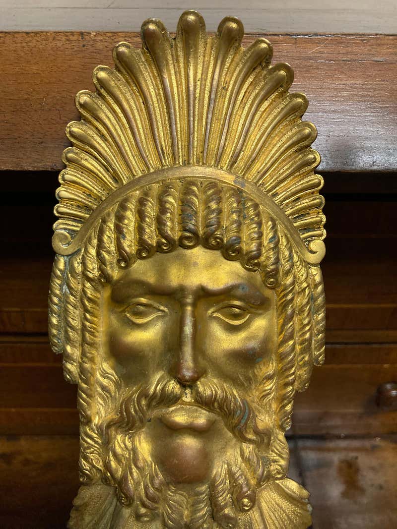 Pair 19th Century French Neoclassical Gilt Bronze Wall Sconces