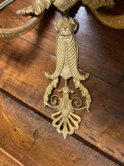 Pair 19th Century French Neoclassical Gilt Bronze Wall Sconces