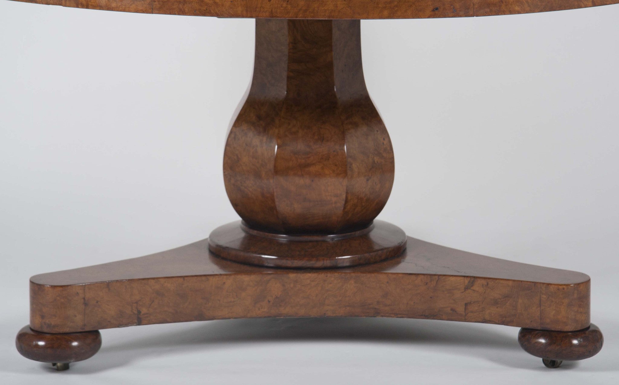 William IV Burr Ash & Brown Oak Center Table