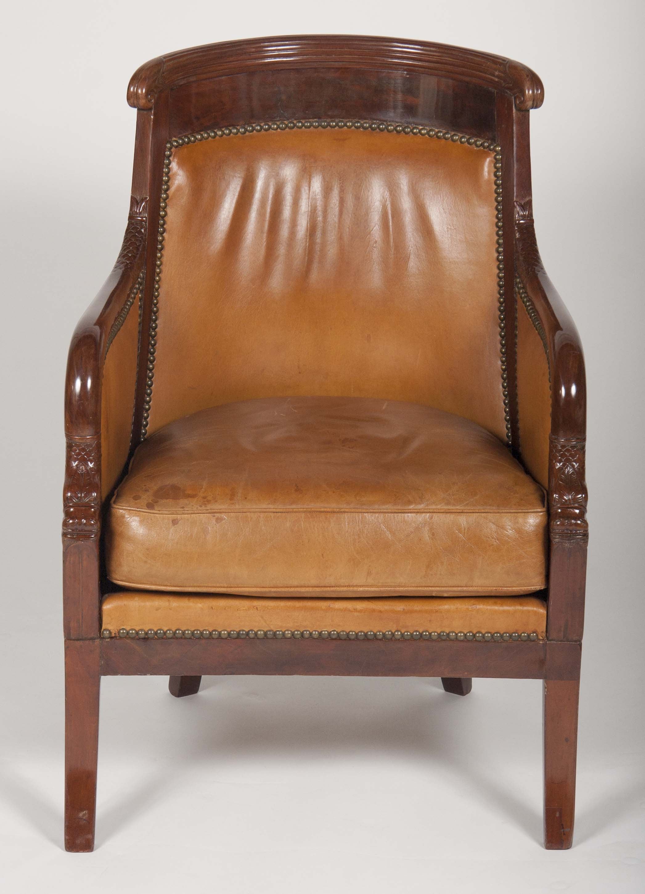 Matched Pair of Mahogany Louis Philippe Bergères