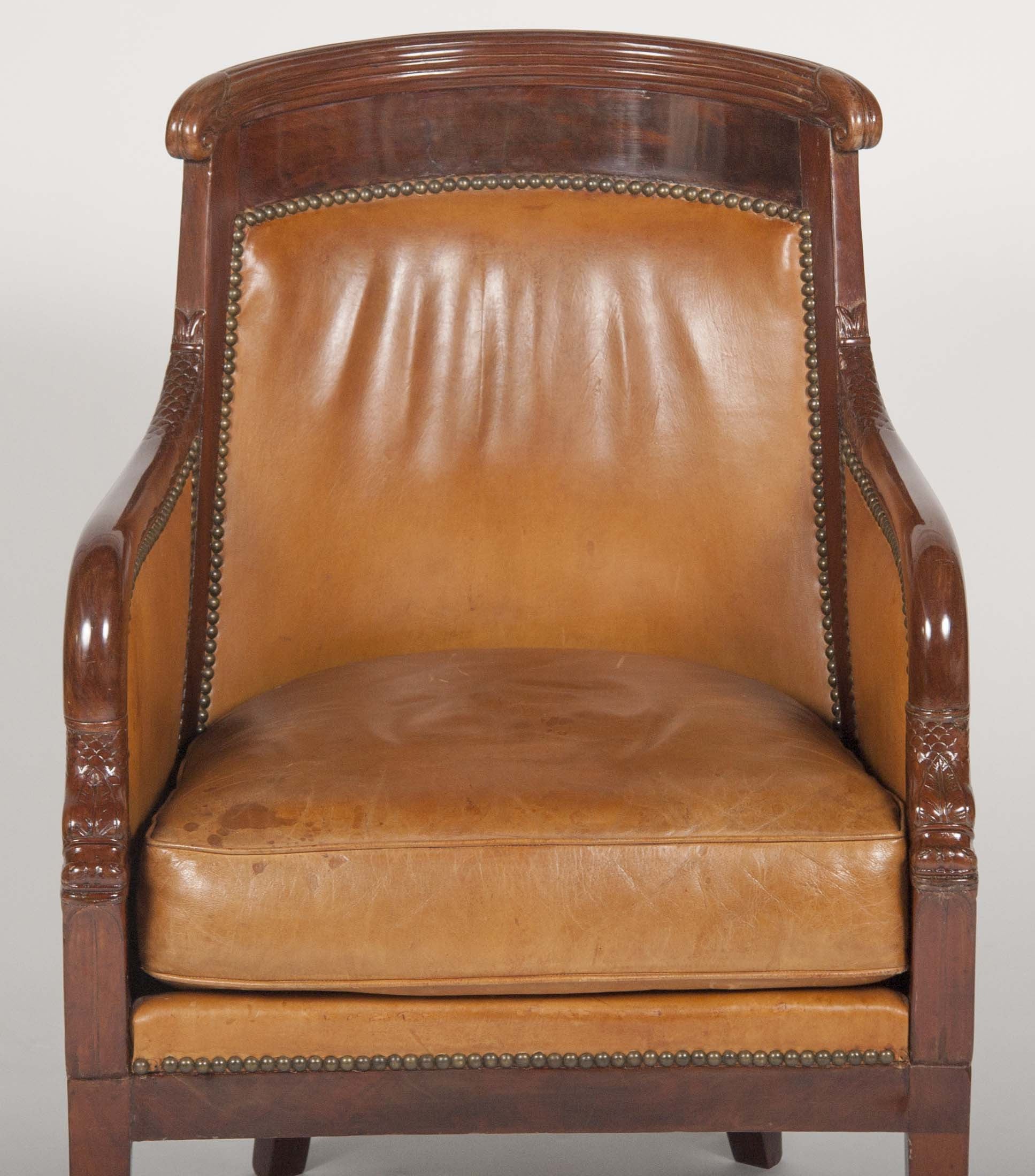 Matched Pair of Mahogany Louis Philippe Bergères