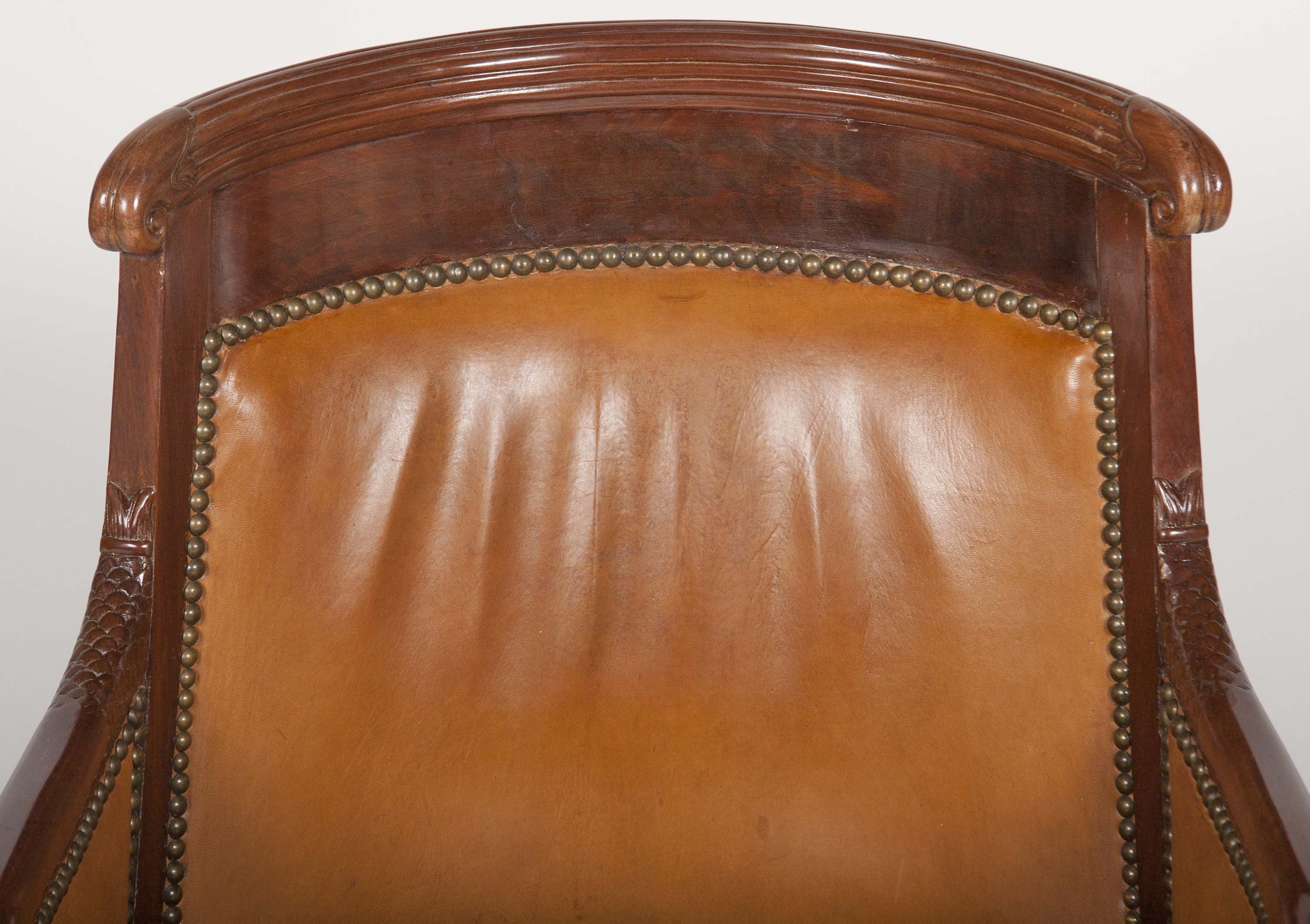 Matched Pair of Mahogany Louis Philippe Bergères