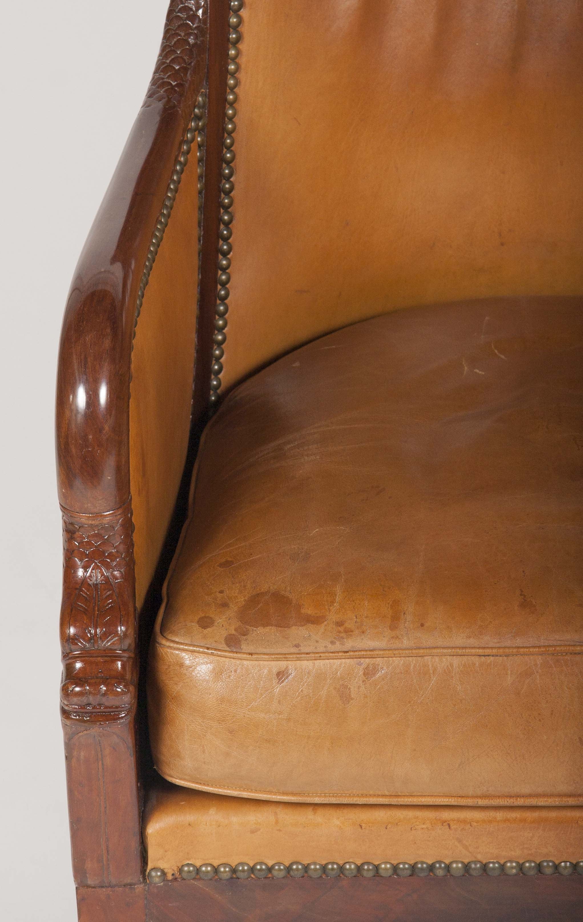 Matched Pair of Mahogany Louis Philippe Bergères