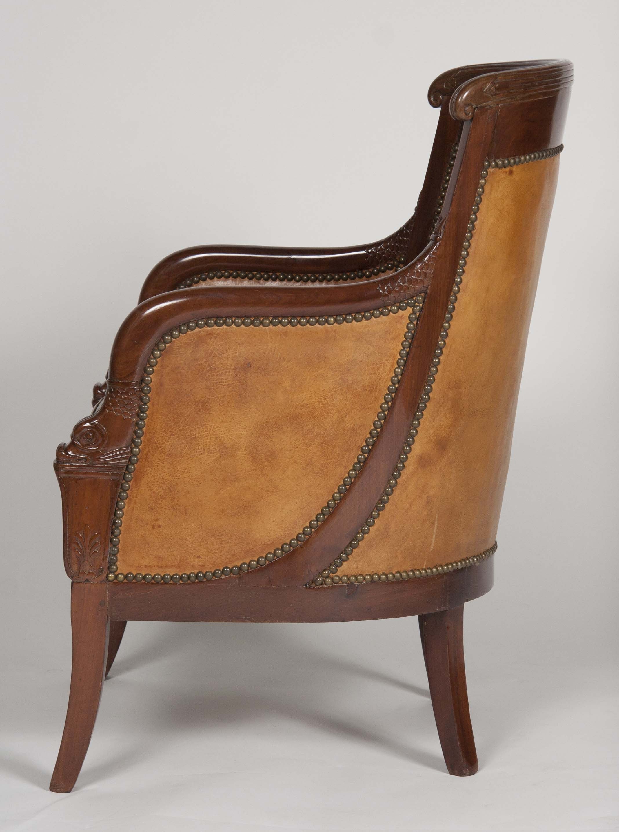 Matched Pair of Mahogany Louis Philippe Bergères