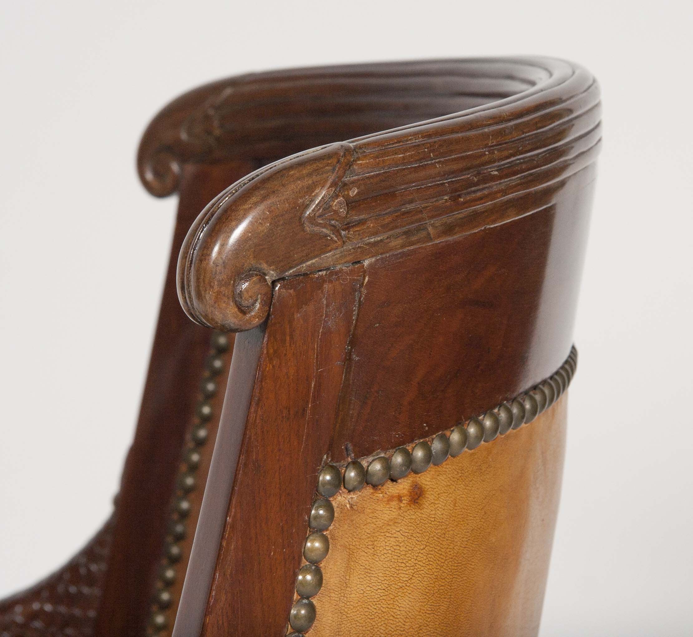 Matched Pair of Mahogany Louis Philippe Bergères