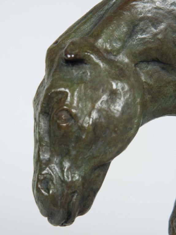 Impressionistic Bronze of a Horse on Travertine Base