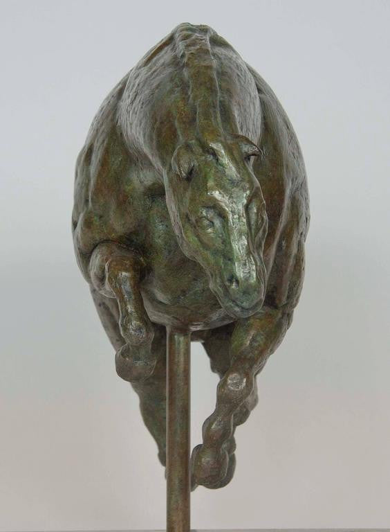 Impressionistic Bronze of a Horse on Travertine Base