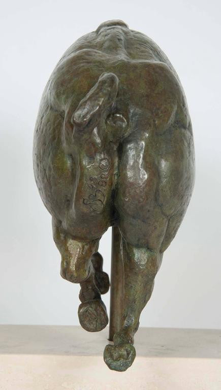 Impressionistic Bronze of a Horse on Travertine Base