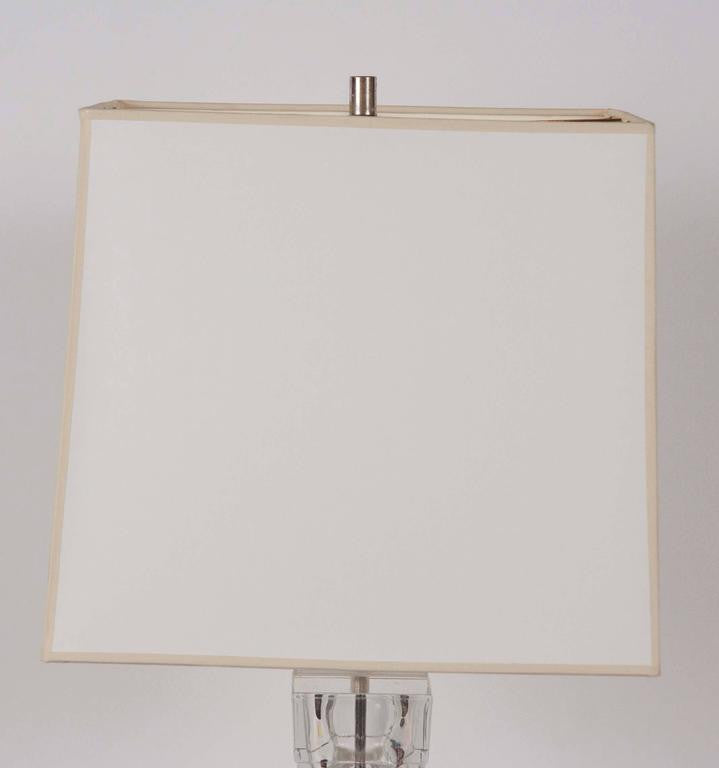 Pair of Lucite Lamps in the Style of Karl Springer