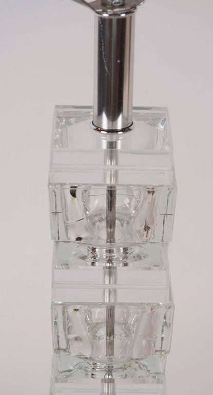 Pair of Lucite Lamps in the Style of Karl Springer