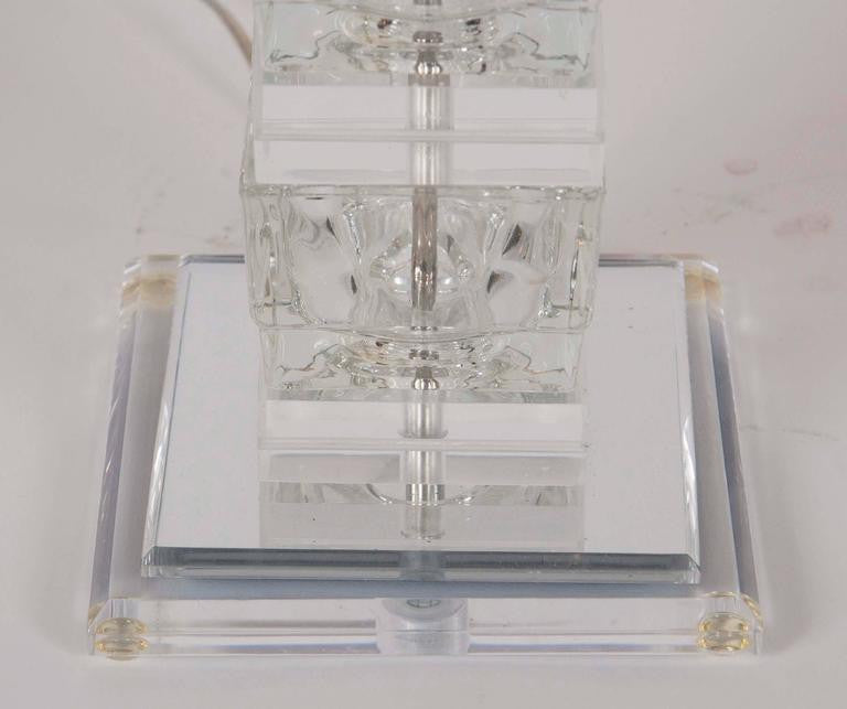 Pair of Lucite Lamps in the Style of Karl Springer