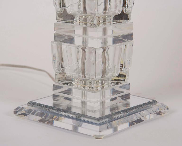 Pair of Lucite Lamps in the Style of Karl Springer