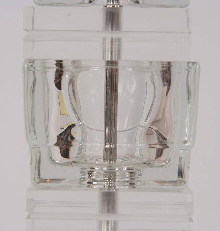Pair of Lucite Lamps in the Style of Karl Springer