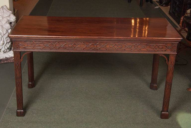 Chinese Chippendale Console Table