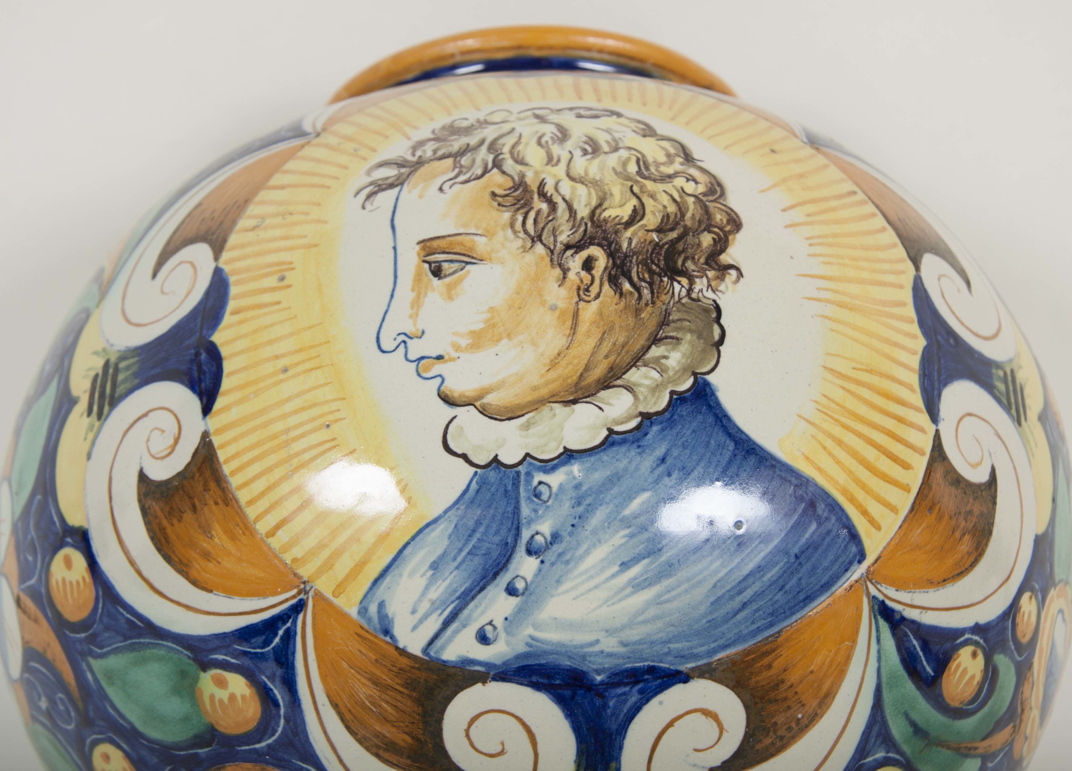 Two Polychrome Majolica Jars, Priced Individually
