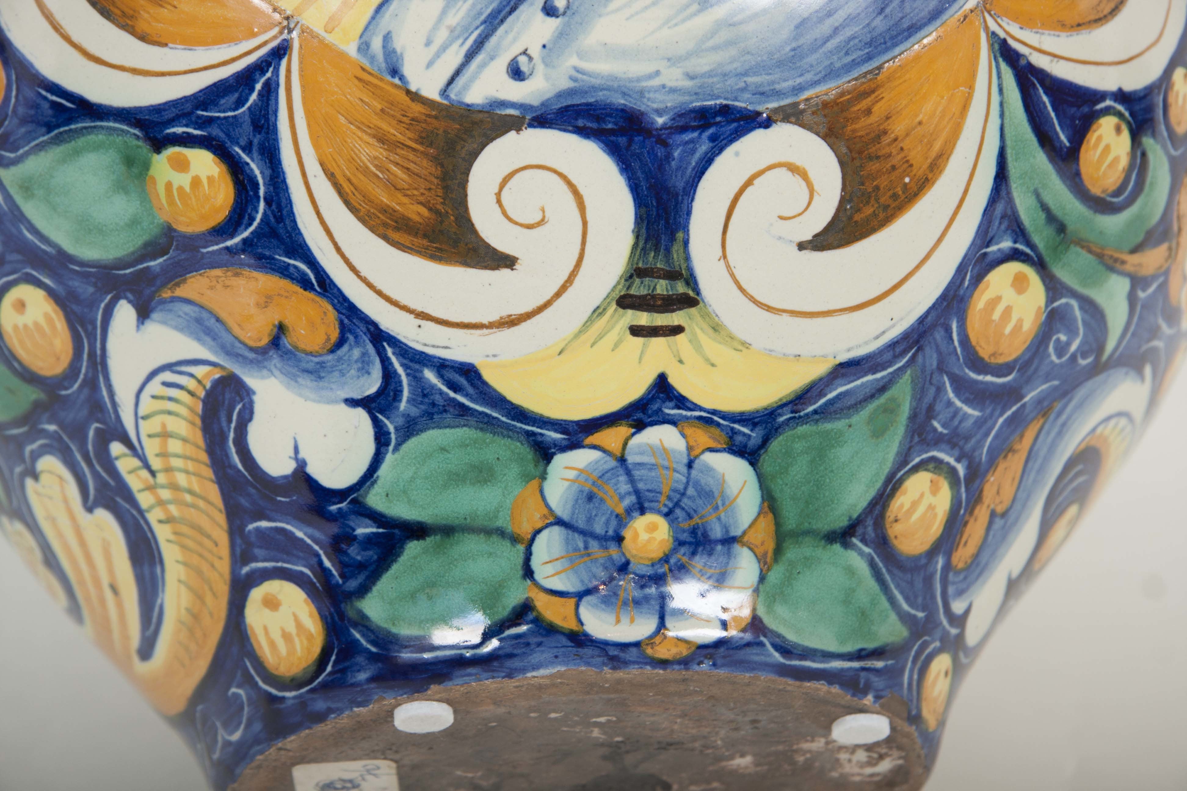 Two Polychrome Majolica Jars, Priced Individually