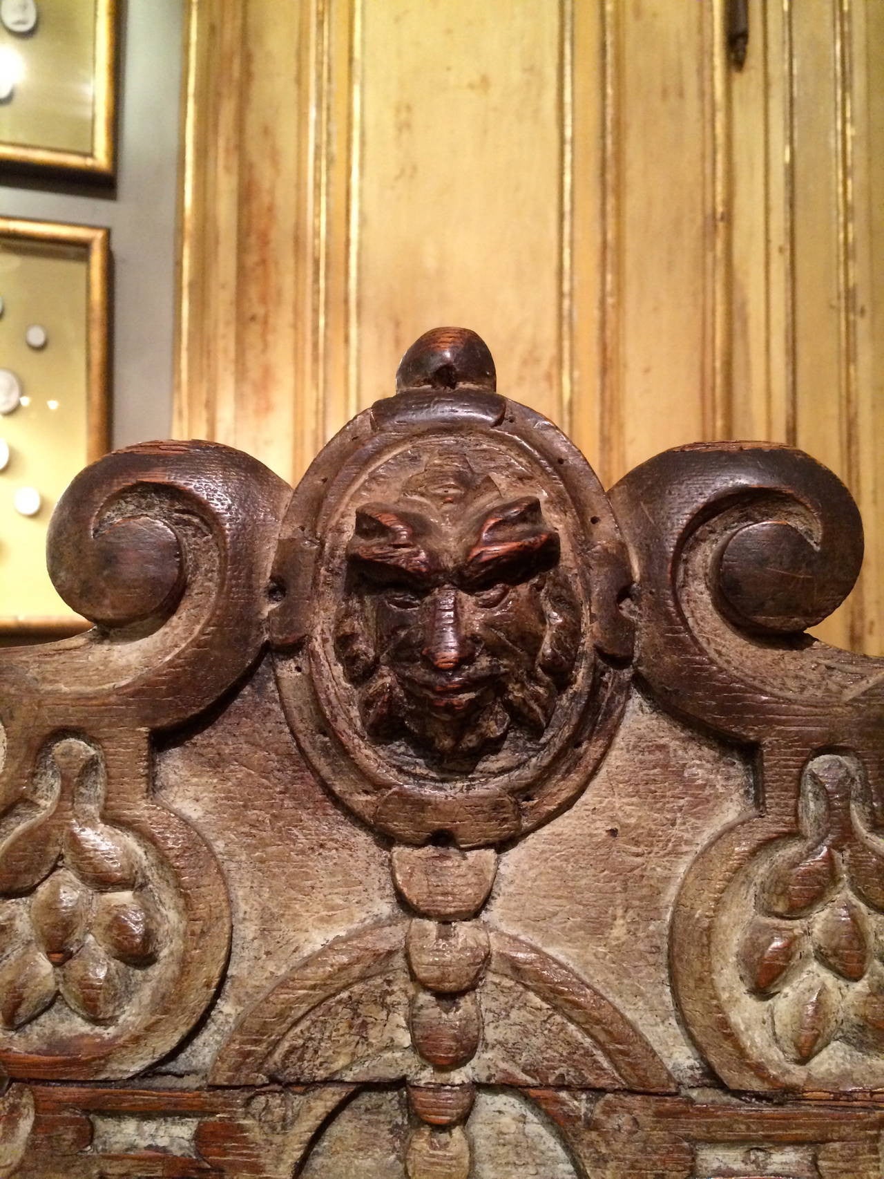 Pair 17th Century English Hall Chairs