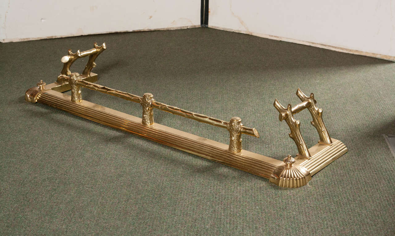 English Brass Fireplace Fender