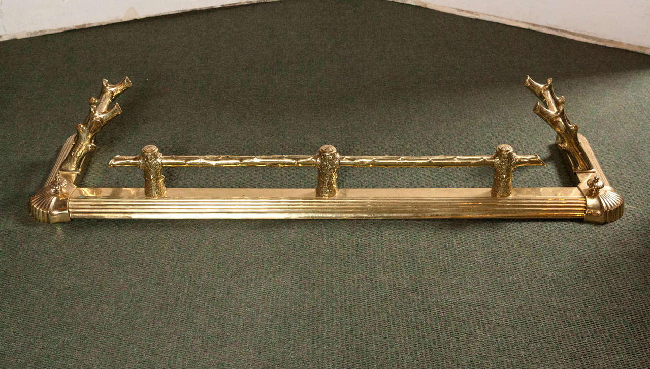 English Brass Fireplace Fender