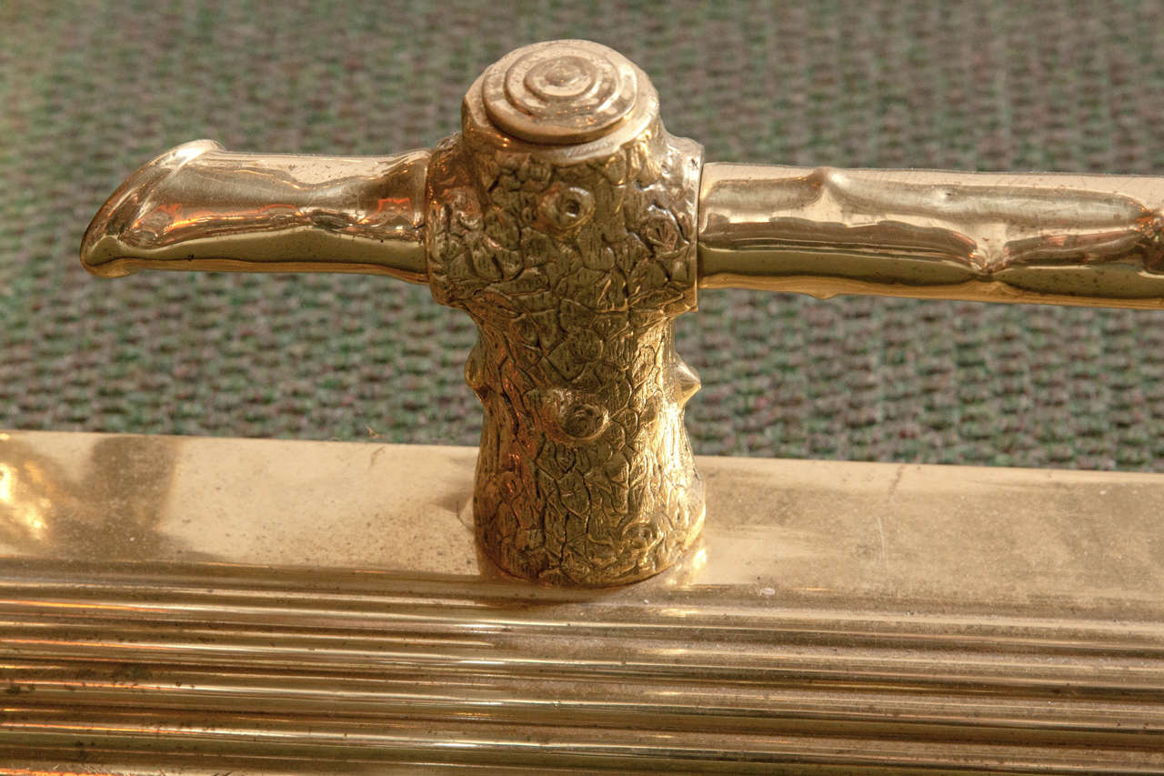 English Brass Fireplace Fender