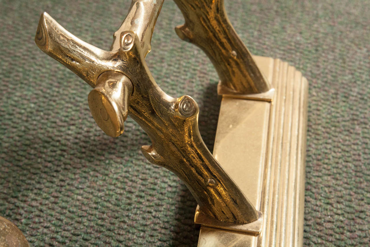 English Brass Fireplace Fender