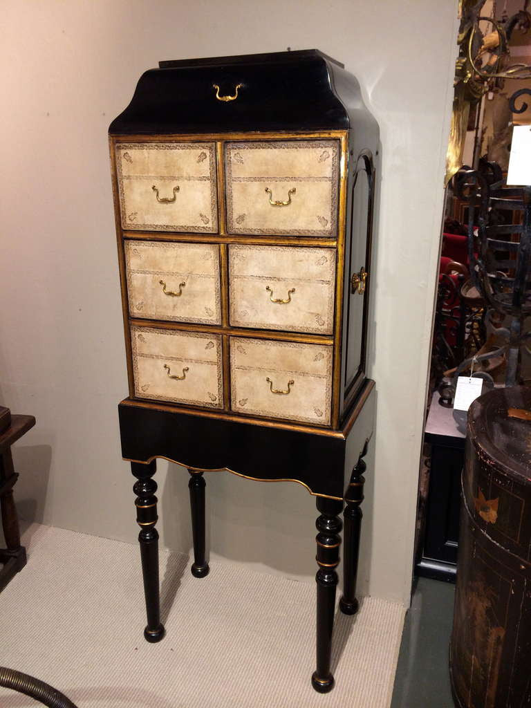 Black Lacquer Cartonnier