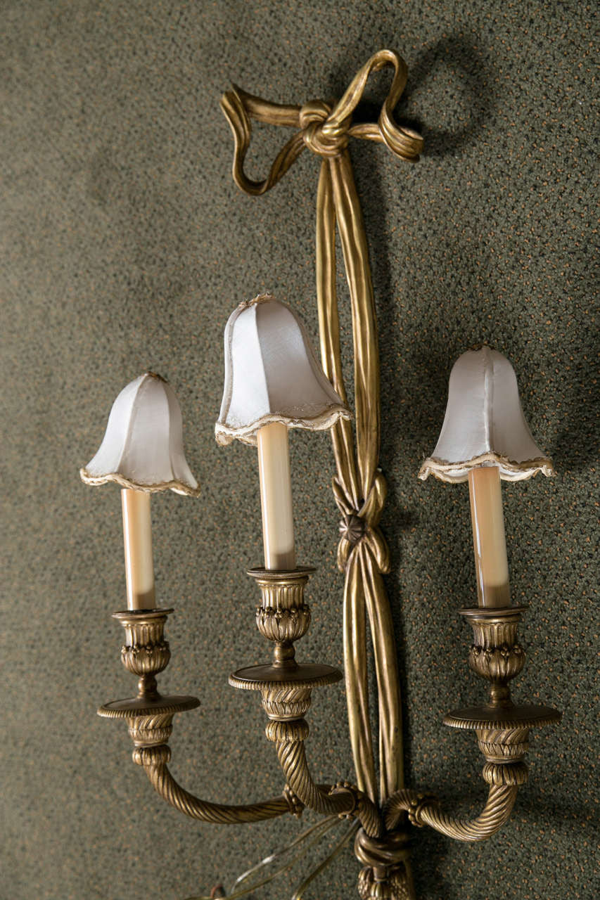 Edwardian Bow and Tassel Sconces