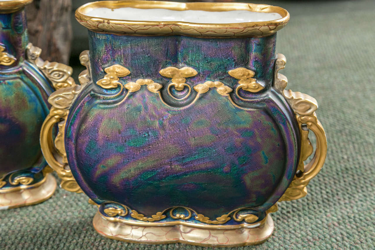 Pair Austrian Art Nouveau Vases