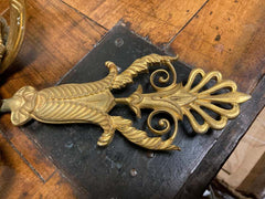 Pair 19th Century French Neoclassical Gilt Bronze Wall Sconces