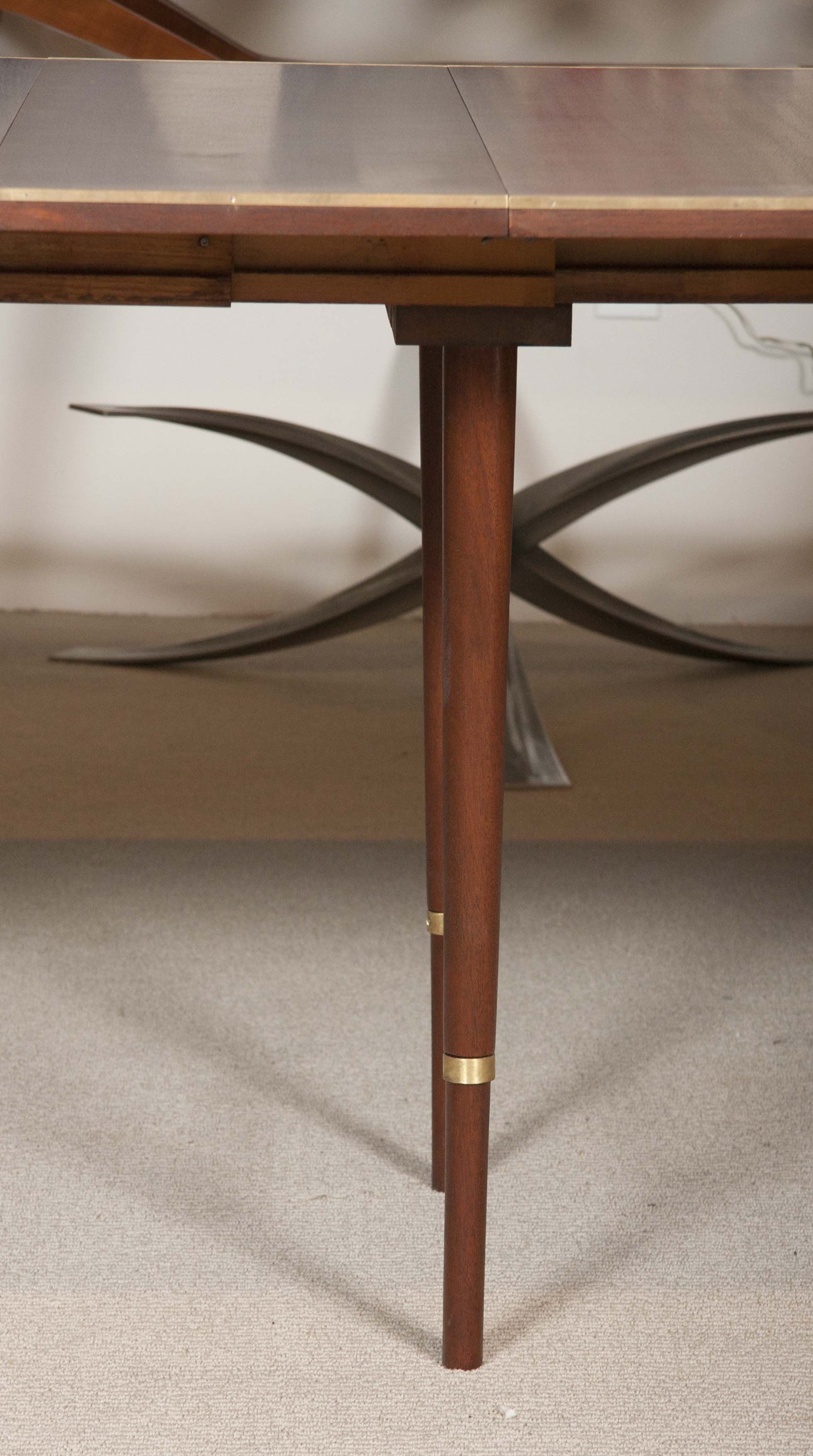 Paul McCobb Connoisseur Collection Mahogany & Brass Dining Table