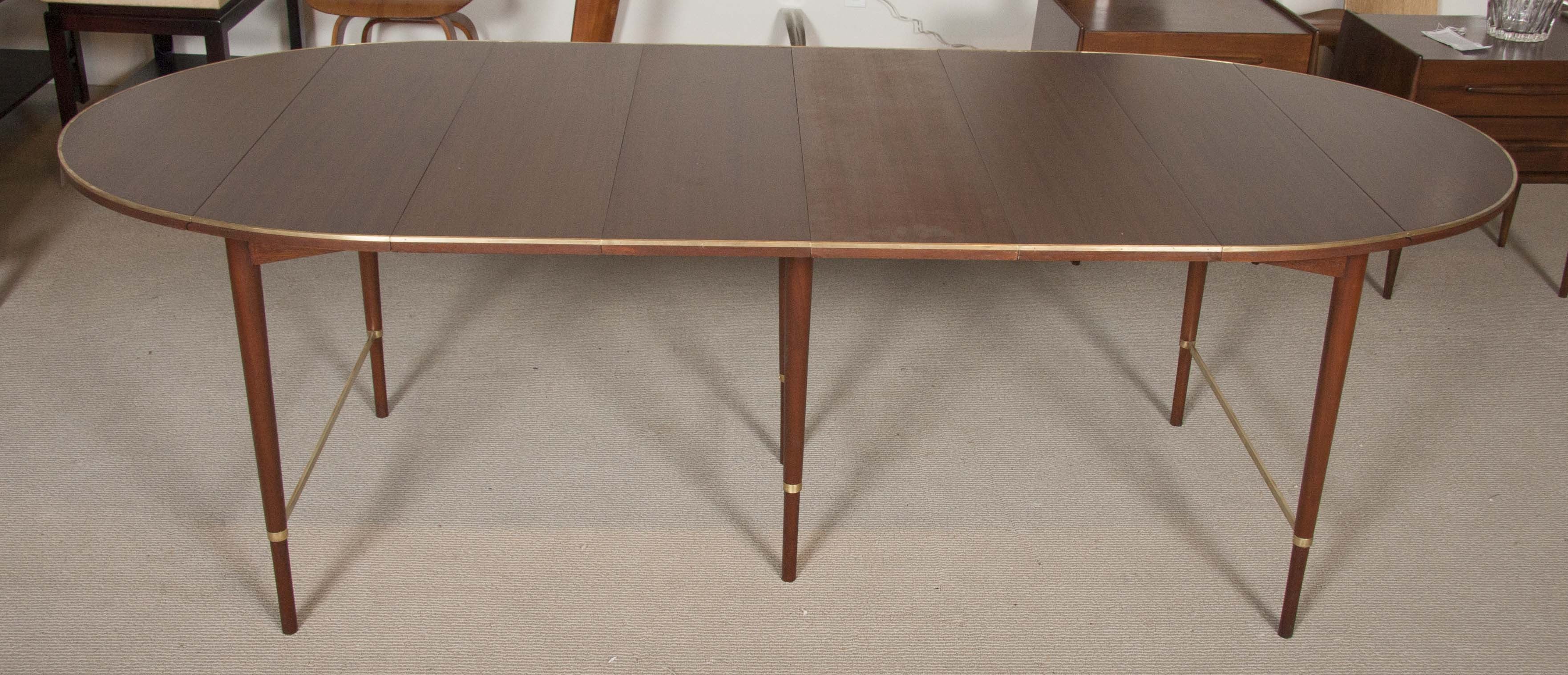 Paul McCobb Connoisseur Collection Mahogany & Brass Dining Table