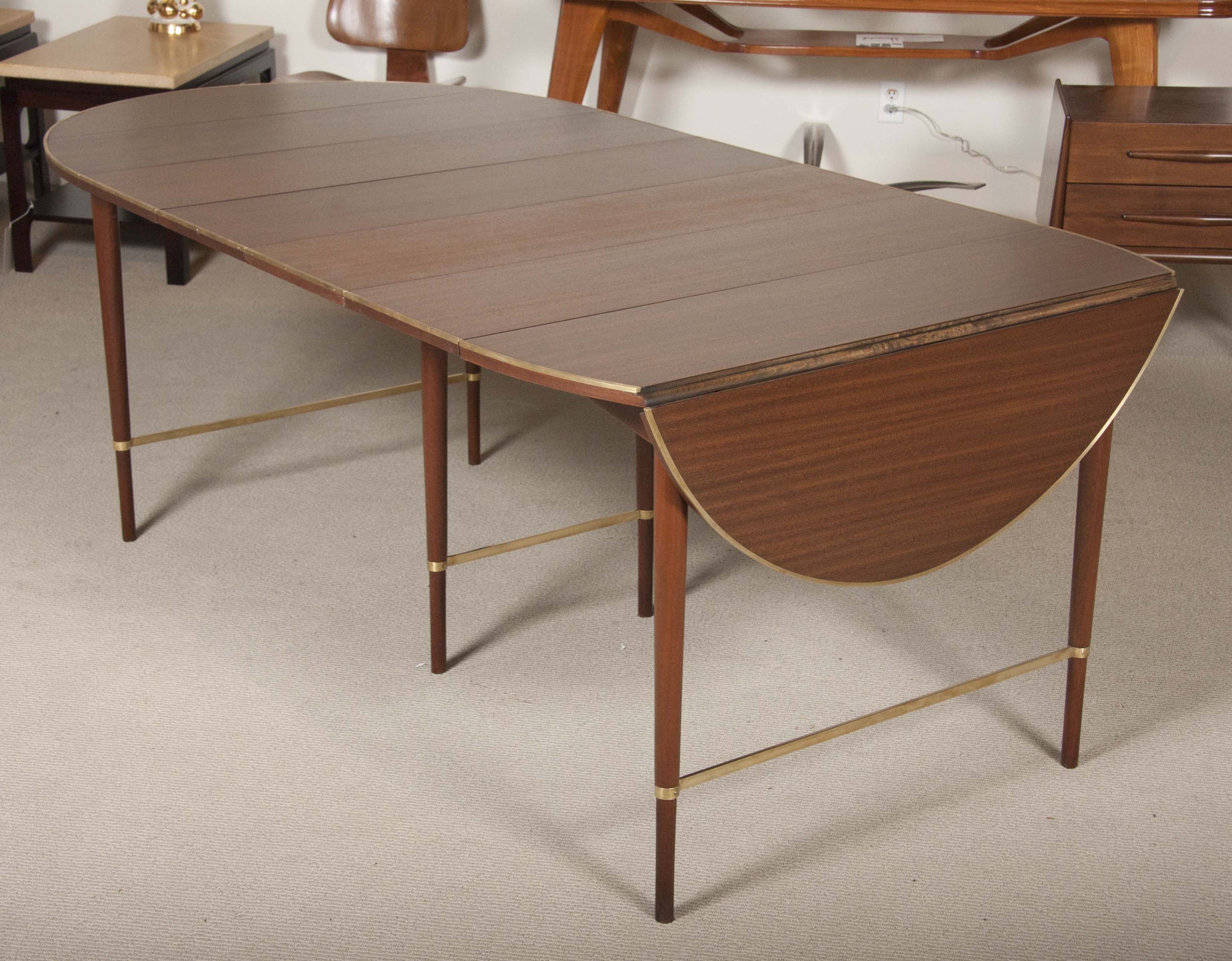 Paul McCobb Connoisseur Collection Mahogany & Brass Dining Table