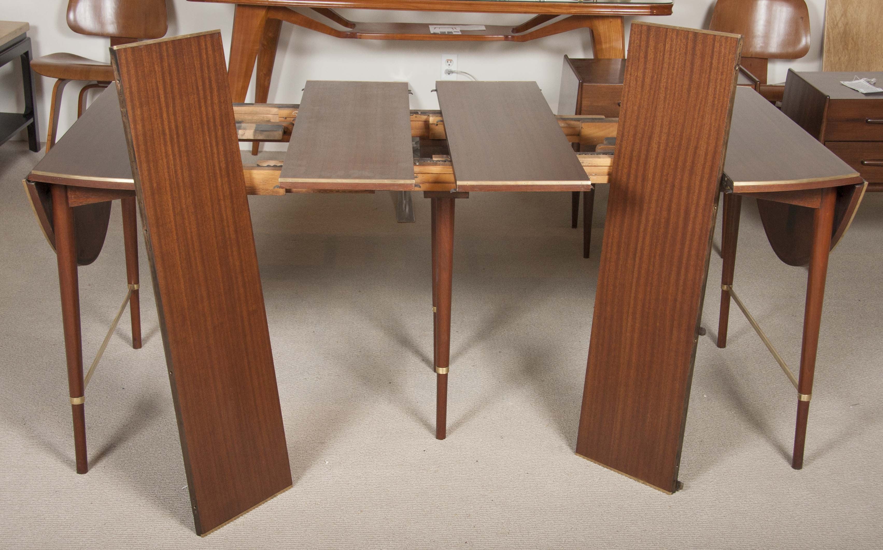 Paul McCobb Connoisseur Collection Mahogany & Brass Dining Table