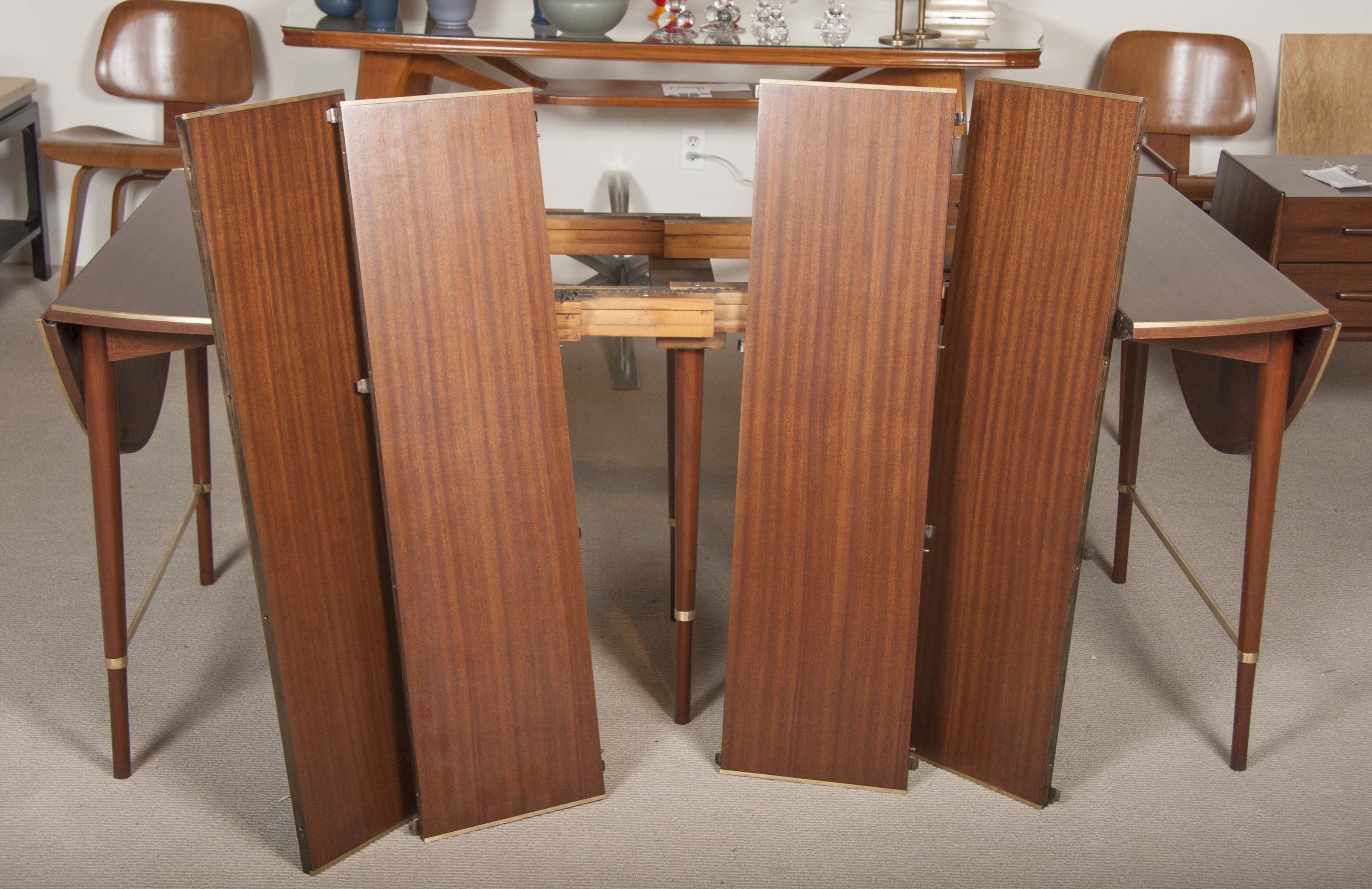 Paul McCobb Connoisseur Collection Mahogany & Brass Dining Table