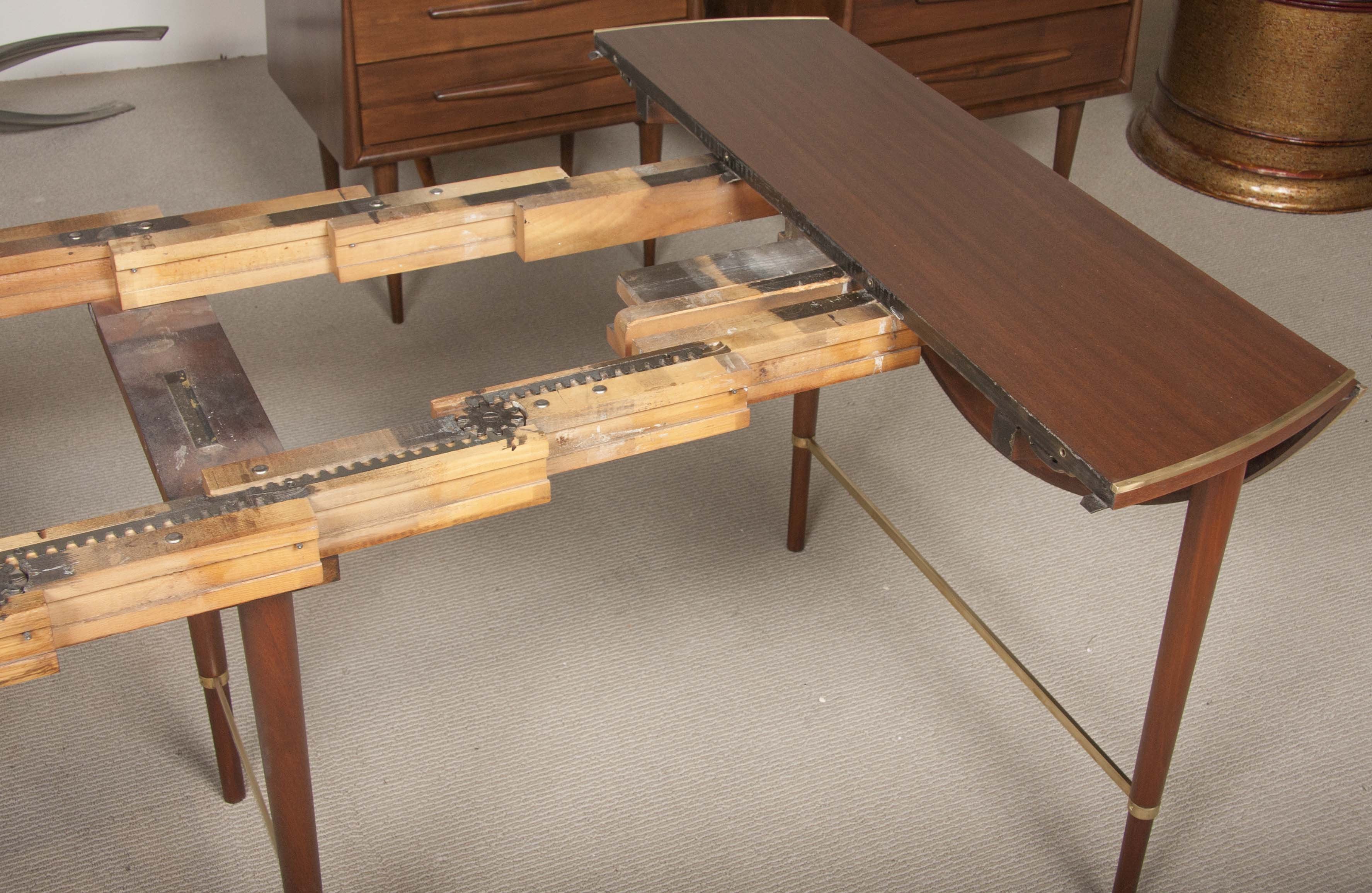 Paul McCobb Connoisseur Collection Mahogany & Brass Dining Table