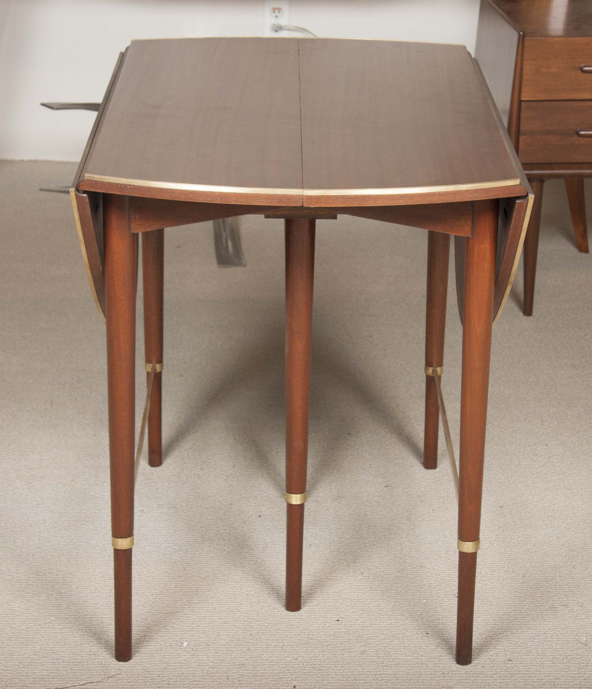 Paul McCobb Connoisseur Collection Mahogany & Brass Dining Table