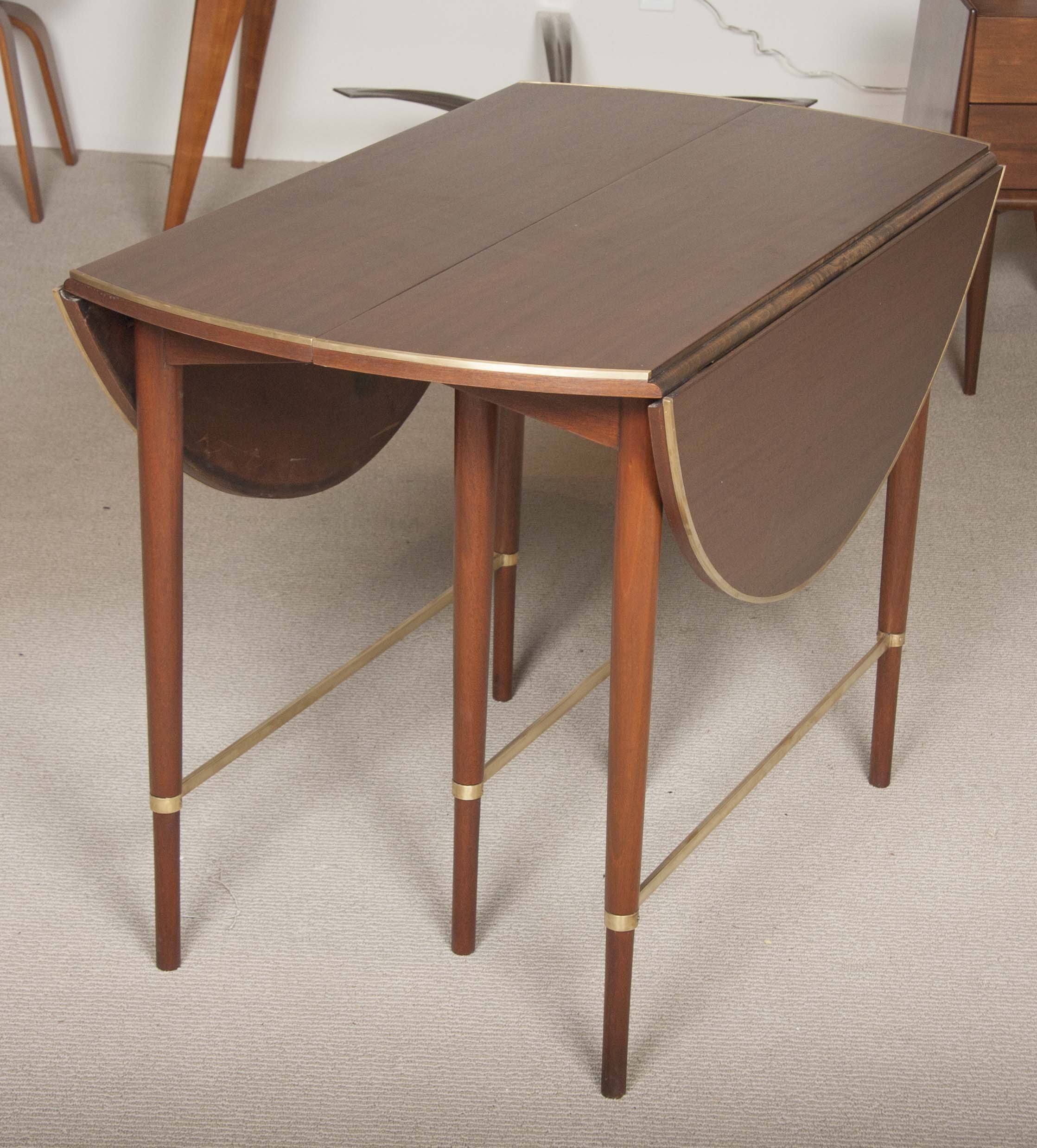 Paul McCobb Connoisseur Collection Mahogany & Brass Dining Table